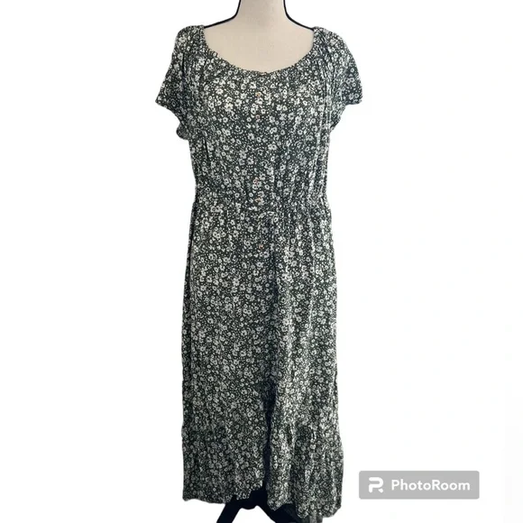 fitted lace wedding dress Plus Size Scarlett & Jo Print Maxi Gown main image 1